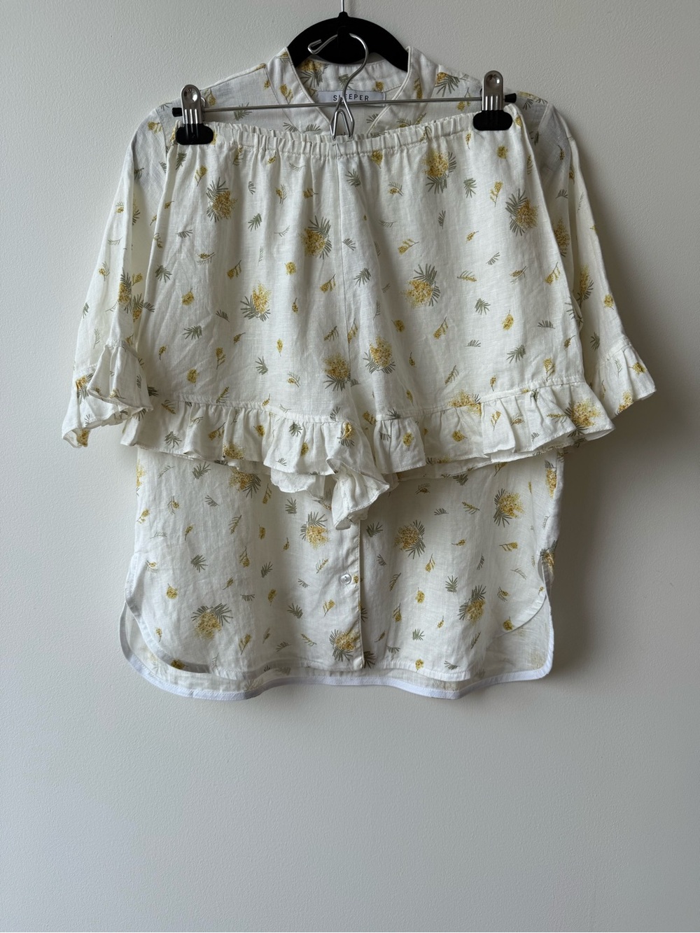 The Sleeper Linen Lounge Suit Co-ord Set Daisy Print